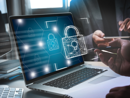 Lock icon in computer screen showing API security