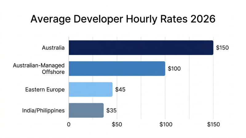 Average hourly rate of developers in Australia | Basecode
